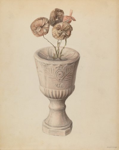 聖杯、1937年頃（水彩画） 作： Mina Lowry