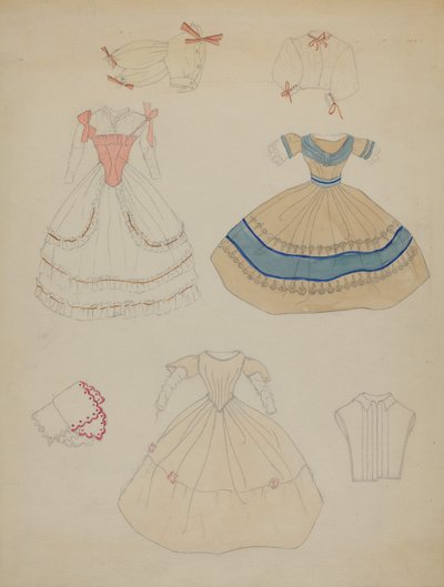 人形とワードローブ、c。 1936年。 作： Mina Lowry
