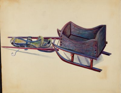 おもちゃのそり、c。 1936年。 作： Mina Lowry