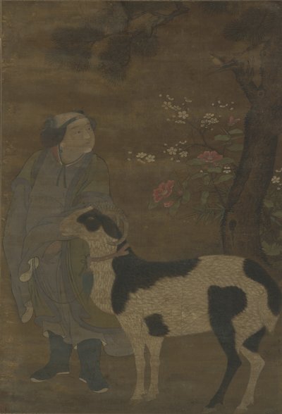 高貴な少年と彼の山羊 作： Ming Dynasty Chinese School