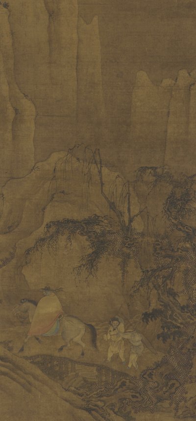 乗務員と乗馬の旅人 作： Ming Dynasty Chinese School