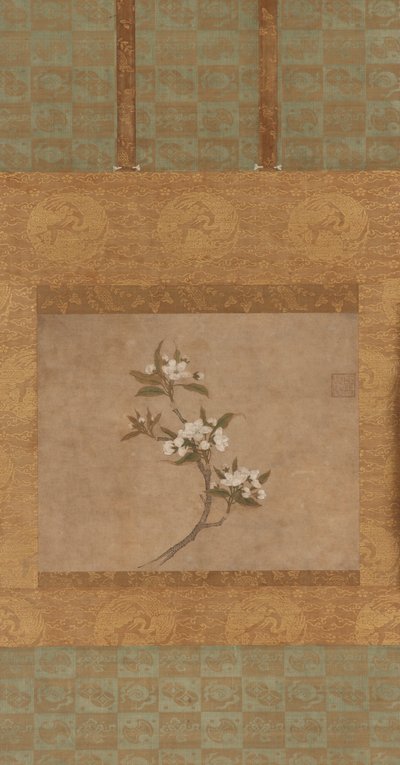 梨の花の枝（紙のインクと色） 作： Ming Dynasty Chinese School