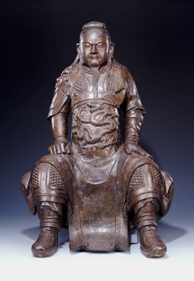 関羽の立派な大規模な初期の明ブロンズ像 作： Ming Dynasty Chinese School