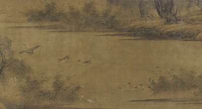 秋の池の鳥 作： Ming Dynasty Chinese School