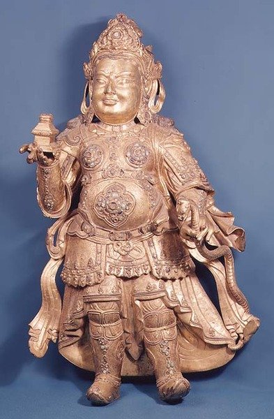 ヴィルパクサの像 15世紀初頭 ブロンズ・ギルト 作： Ming Dynasty Chinese School