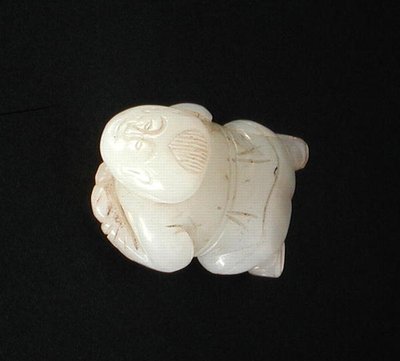 少年の像 明時代（1368-1644）（翡翠） 作： Ming Dynasty Chinese School
