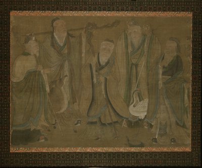 5人の賢者、15世紀から16世紀 作： Ming Dynasty Chinese School