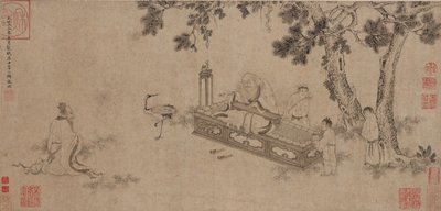 道徳経を届ける老子（紙にインク） 作： Ming Dynasty Chinese School