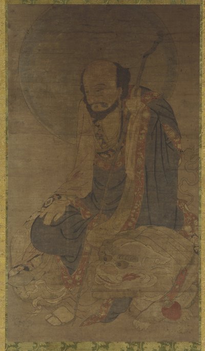 万寿里と彼のライオン 作： Ming Dynasty Chinese School