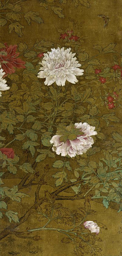 牡丹と蝶 作： Ming Dynasty Chinese School