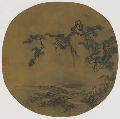松の下に座る、15〜16世紀 作： Ming Dynasty Chinese School