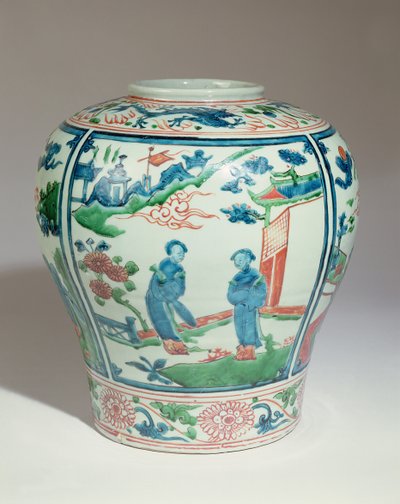 Swatowポリクローム卵形瓶、16世紀後半（セラミック） 作： Ming Dynasty Chinese School