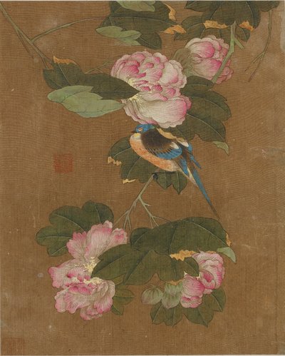 鳥と花の10枚の写真（シルクの色） 作： Ming Dynasty Chinese School