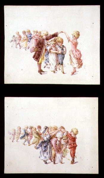 子供たちのパーティー 19世紀後半 紙に水彩画 作： Minnie Jackson