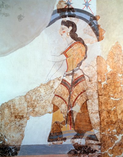 女性像（フレスコ画 作： Minoan