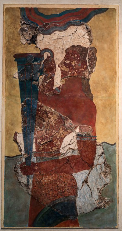 ミノアのフレスコ画の詳細 : 「酌取り」 作： Minoan