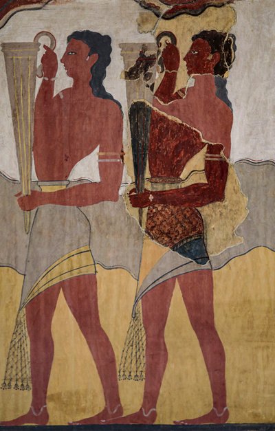 行列のフレスコ画の再建 作： Minoan