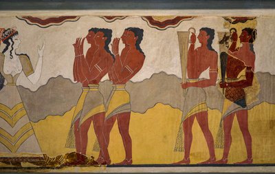 行列のフレスコ画の再建 作： Minoan