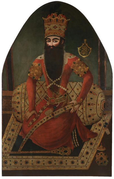Fath Ali Shah 1797-1834の肖像 作： Mirza Baba
