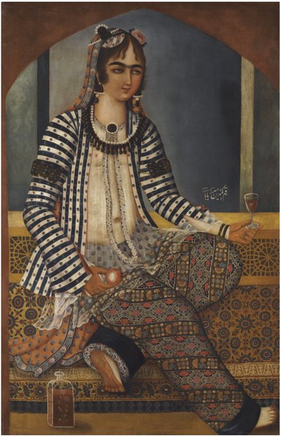 女性の肖像 作： Mirza Baba