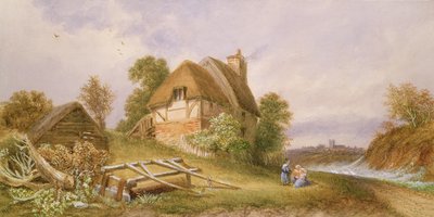 クライストチャーチ近郊、ハンプシャー、1874 作： Miss Lorimer