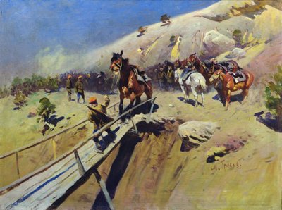 悪魔の橋、1931年 作： Mitrofan Borisovic Grekov