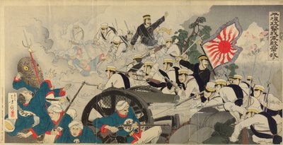 1894年9月27日、平壌での戦い 作： Mizuno Toshikata