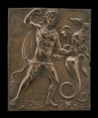 Hercules と Lernaean Hydra、15 世紀後半から 16 世紀初頭。 作： Moderno