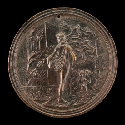 15世紀後半から16世紀初頭のオルフェウスがハデスに降りる. 作： Moderno