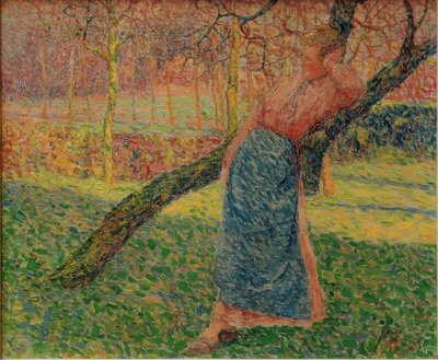 果樹園の女性 作： Modeste Huys