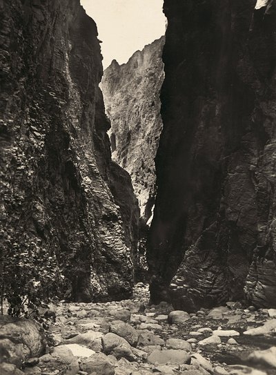 ファシストの時代に帝国を築く：エンデリの峡谷、1936年09月05日（モノクロ写真 作： Modestino Baldinetti