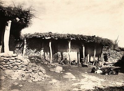 ファシスト時代の帝国建設：エドモのアビシニアンハウス、1936年9月5日（モノクロ写真 作： Modestino Baldinetti