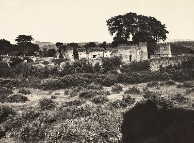 ファシスト時代の帝国建設：エチオピア・ゴンダールのファシラダス王の城、1936年09月05日（モノクロ写真 作： Modestino Baldinetti