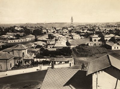 ファシスト時代の帝国建設：アスマラの風景、1936年09月05日（モノクロ写真 作： Modestino Baldinetti