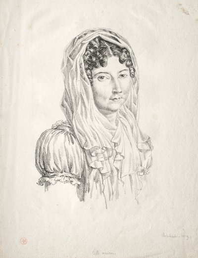 女性の肖像、1819年。 作： Moisbach