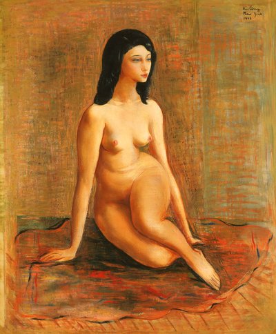 ヌード・シッティング；ヌ・アシス 作： Moise Kisling