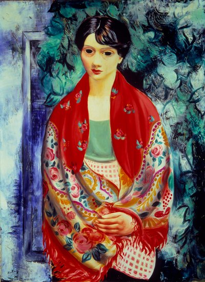 ポーランドの少女、20世紀（キャンバスに油彩） 作： Moise Kisling