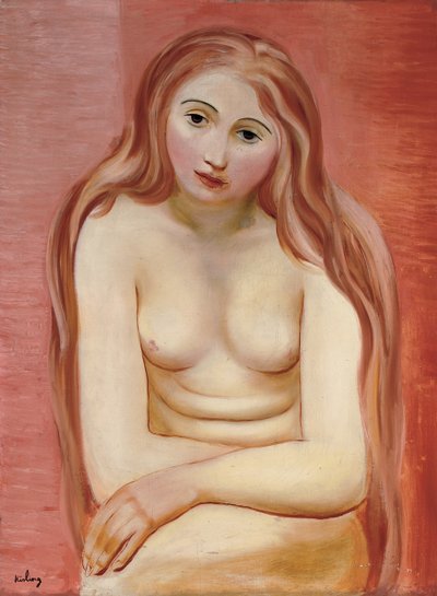 座ったヌード 作： Moise Kisling