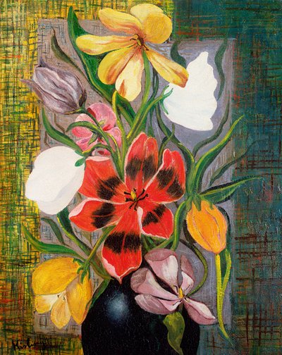 花瓶 1916年頃 油彩・カンヴァス 作： Moise Kisling