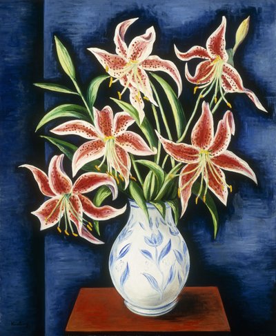 百合の花瓶（Vase de lis 作： Moise Kisling
