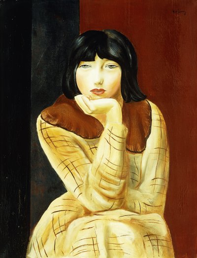 座る若い女性（Jeune Femme Assise 作： Moise Kisling