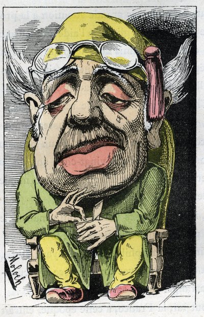 19世紀の寝取られの寓意を描いたTouchatoutの "Le Trombinoscope"、1882年のB.Moloch（1849-1909）の漫画。個人蔵。 作： Moloch