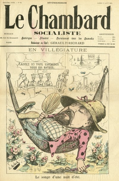 Le Chambard Socialiste の表紙のモロク (1849-1909) のイラスト 作： Moloch