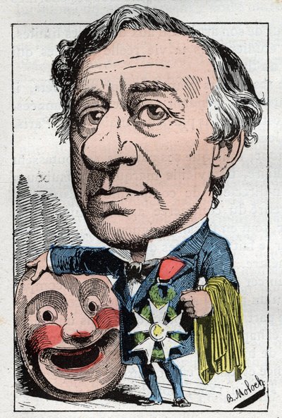 フランソワ・ジュール・エドモンド・ゴット（1822～1901）の肖像 フランスの俳優 作： Moloch