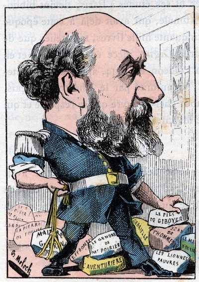 Guillaume Victor Augier (1820-1889) フランスの劇作家の肖像。 作： Moloch