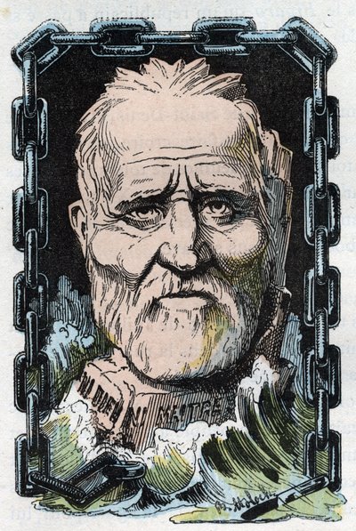 フランスの社会主義理論家・革命家であるルイ・オーギュスト（Louis-Auguste）・ブランキ（1805-1881）の肖像。 作： Moloch