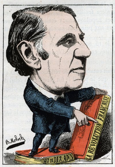 フランスの政治家・歴史家であるルイ・ブラン（1811～1882）の肖像 作： Moloch