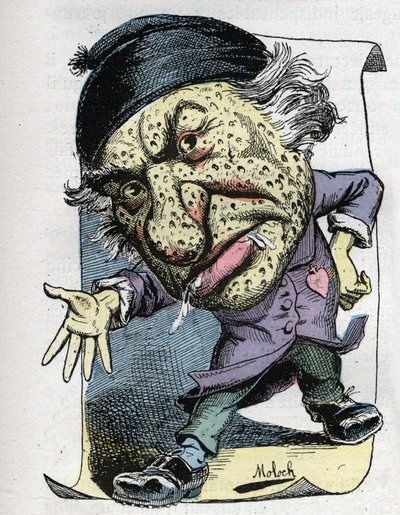 フランスのジャーナリスト・作家であるルイ・ヴイヨ（1813-1883）の肖像 作： Moloch