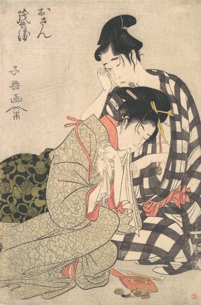 Disconsolate Lovers、カリフォルニア州。 1800年。 作： Momokawa Shiko