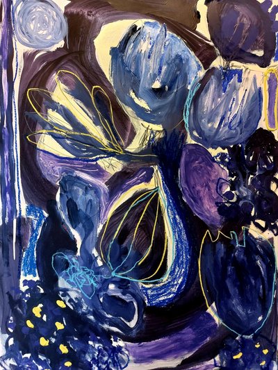 青紫の花 作： 